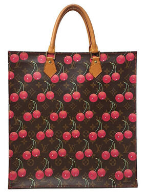 Louis Vuitton Monogram Cherry Red Sac Plat Tote Bag